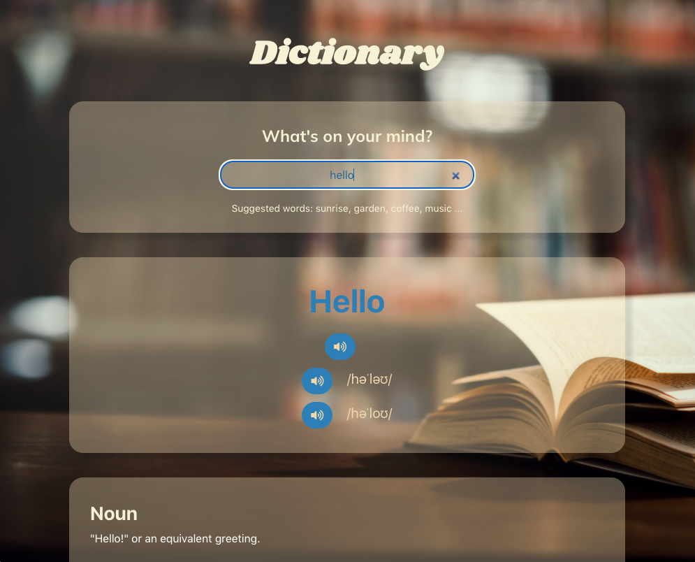 Dictionary App preview